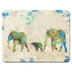 Meffort Inc Standard 9.5 x 7.9 Inch Mouse Pad – Family of Elephants