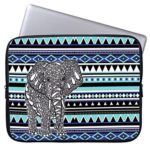 TsuiWah(TM) 13-Inch Blue Tribal Stripe Gray Elephant Waterproof Neoprene Laptop Soft Sleeve Case Bag Pouch Cover For MacBook Pro