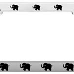 Elephant ANIMAL Metal License Plate Frame Tag Holder Auto Accessories