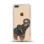 iPhone 7 Plus Shock Absorbent Case (5.5 inch screen), colorful elephant Design