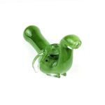 Glass Elephant Head in Green
