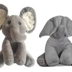 14″ Elephant Plush toy, OMGOD peek-a-boo / hide-and-seek game Baby Animated Plush Elephant Doll – Gray