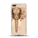 iPhone 7 Plus Shock Absorbent Case (5.5 inch screen), elephant face portrait Design