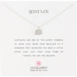 Dogeared Reminder “Good Luck” Sterling Silver Elephant Pendant Necklace, 16″