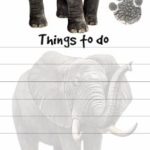 “Elephant Magnetic List Pads” Uniquely Shaped Sticky Notepad Measures 8.5 by 3.5 Inches