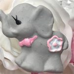 12 Baby Girl Pink Elephant Baby Shower Party Favors Cake Decoration
