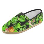 InterestPrint Women’s Loafers Classic Casual Canvas Slip On Fashion Shoes Sneakers Flats Pineapple Fruit