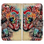 Bcov Brand Colorful Flower Floral Elephant Stand Wallet Leather Cover Case for 4.7 Apple Iphone 6 6s At&t Verizon Sprint
