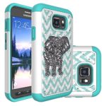 Galaxy S7 Active Case, S7 ACTIVE Case, Heavy Duty Shockproof Studded Rhinestone Crystal Bling Hybrid Case Silicone Protective Armor for Samsung Galaxy S7 Active G891 (Elephant)