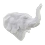 CarverZoo Magnetic Marble Wall Holder- White Elephant