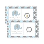 Elephant Baby Shower Scratch Off Party Game 28 pc. Blue & Grey