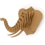 I’m Charmer Build Your Own Cardboard Elephant 3D Model Puzzle Wall Decor