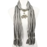 Christmas Gift Metal Charm Elephant Pendant Jewelry Scarf,12 Colors,nl-1788 (Color g)