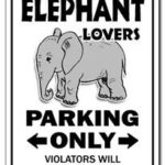 ELEPHANT LOVERS Parking Sticker novelty gift funny mammal zoo animal african asian