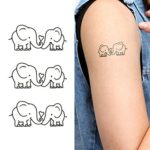 Fashionzone Wrist Flash Tattoo Fake Tatto Design Waterproof Temporary Tattoo Sticker For Body Art (Elephant)