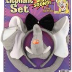 Forum Novelties Animal Costume Set Elephant Ears Nose Tail with Sound Effects