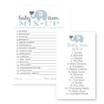 Blue Elephant Baby Shower Game Word Scramble ( 25 Pack )