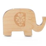 16GB Hand Made Maple Wood – Elephant 2.0 USB Flash Drive – Single Item – Maple Elephant Design