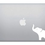 White Elephant Macbook Decal – Removable Vinyl Skin Sticker for Apple Macbook Pro Air Laptop – G001W