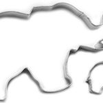 Cybrtrayd 000RM1088-1521 R&M Parent/Child Cookie Cutter Set, 5-Inch and 1 to 1.5-Inch, Elephant, Tin