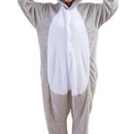 Tonwhar Elephant Sleepsuit Pajamas Costume Cosplay Homewear Lounge Wear (S(height:150cm-159cm), Gray)