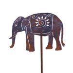 Free Shipping! Elephant Metal Garden Stakes Home and Garden Art Décor Decorative Sculptures Home Decor