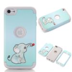 iPod touch 6 Case,iPod touch 5 Case,JMcase[Lovely Elephant Series](Grey)Full-body 3 IN 1 Bumper Protective Case Cover Fit for Apple iPod touch 5 6th Generation,Sent Stylus and Screen Protector