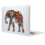 iCasso Macbook Air 13 Inch Case Art Printing Matte Hard Shell Plastic Protective Cover For Apple Laptop Macbook Air 13 Inch Model A1369/A1466 (Elephant)