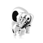 LovelyJewelry Mom Mother Elephant Love Baby Child Charm Beads For Bracelet