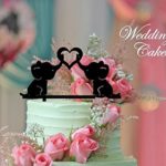 ShinyBeauty® Cake-Topper-Elephant,Silhouette Elephants Wedding Cake Topper