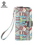 Lam Gallery RFID Blocking Wallets for Womens Vintage Bohemian Style Canvas Purse