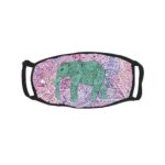 Promini Pink Roses Green Elephant Adult Fashion Comfortable Reusable Outdoor Protective Cotton Face Mouth Mask Muffle