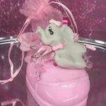 Baby Shower Baby Pink Elephant Shoe Favor Keepsake