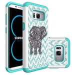 Galaxy S8 Plus Case, S8 Plus Hybrid Case, Heavy Duty Shockproof Studded Rhinestone Crystal Bling Hybrid Case Silicone Protective Armor for Samsung Galaxy S8 Plus 2017 Release (Elephant)