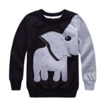 Koian Toddler Boys’ Elephant Crew Neck Long Sleeve T Shirts Sweatshirt