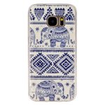 BLT Soft TPU Cute Elephant Pattern Crystal Rubber Flexible Slim Case for Samsung Galaxy S7 with a Screen Protector