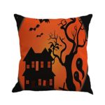 Halloween Cushion Case, Kimloog Bat Pumpkin Print Throw Pillowcases Linen Couch Sofa Car Home Decorative Pillow Covers (B)