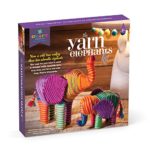 Craft-tastic Yarn Elephants Kit – Craft Kit Makes 2 Yarn Wrapped Elephants