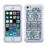 5C Case, iPhone 5C Case, MagicSky [Shock Absorption] Studded Rhinestone Bling Hybrid Dual Layer Armor Defender Protective Case Cover For Apple iPhone 5C (Elephant)