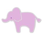 Pink Elephant Cute Vinyl Sticker – Car Phone Helmet – SELECT SIZE