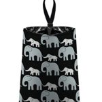 Auto Trash (Elephants – Black) by The Mod Mobile – litter bag/garbage can for your car