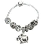 Elephant Bracelet – SODIAL(R) Fashion Vintage Tibetan Silver Elephant Charm Bracelet Chain Bangle Jewelry Gift