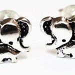 925 Sterling Silver Earring Cartilage For Women Ear Stud Helix Tragus Elephant 1/4″ (7mm) wide