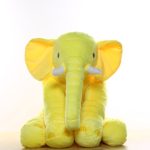 MorisMos Stuffed Elephant Plush Toy Yellow 24 Inch