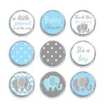 Digitaldoodlebug Mini Candy Stickers Baby Shower Favors Blue and Gray Elephant (Set of 324)