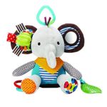 TOYMYTOY Infant Baby Toys Multi-functional Baby Kids Animal Plush Elephant Rattle for Pushchair Pram Car Seat Baby Crib