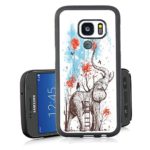 Galaxy S7 Active Case,FTFCASE TPU Back Cover Case for Samsung Galaxy S7 Active – Watercolor Girl and Elephant