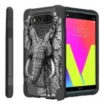 LG V20 Hard Case| V20 Case by Untouchble [Traveler Series] Durable Two Layer Bumper Shell with Kickstand – Tribal Elephant Pattern