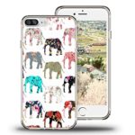 iPhone 7 Plus Case, iPhone 8 Plus Case, Viwell TPU Soft Case Rubber Silicone Aztec Elephant