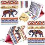iPad Air 2 Case,iPad 6 Case, Dteck(TM) Slim Fit Colorful Cute Cartoon Flip Stand Case with Card Slots Premium Synthetic Leather Wallet Cover for Apple iPad Air 2, Not Fit iPad Air(iPad 5)-Elephant